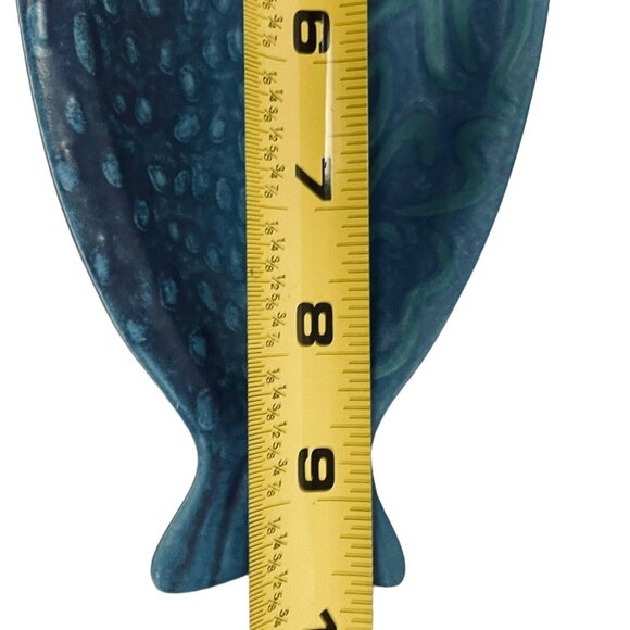 Opalhouse 2 Navy Blue Fish Serving Dish Platter Bambod Melamine Collectible 16" - Picture 12 of 12